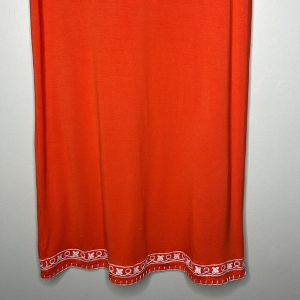 Grace Elements Small Orange White Embroidered Flo… - image 4